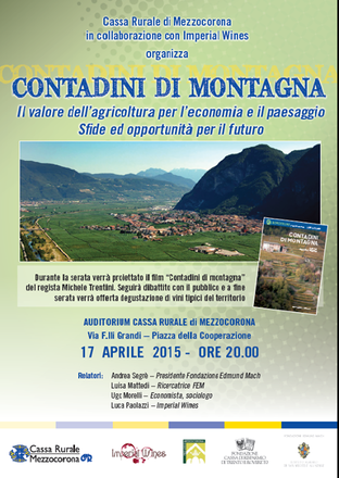 Serata "Contadini di Montagna" a Mezzocorona