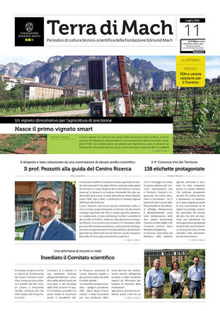Terra di Mach n.11 luglio 2021 e speciale varietà di vite resistenti per il Trentino 