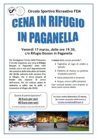 Cena in rifugio in Paganella