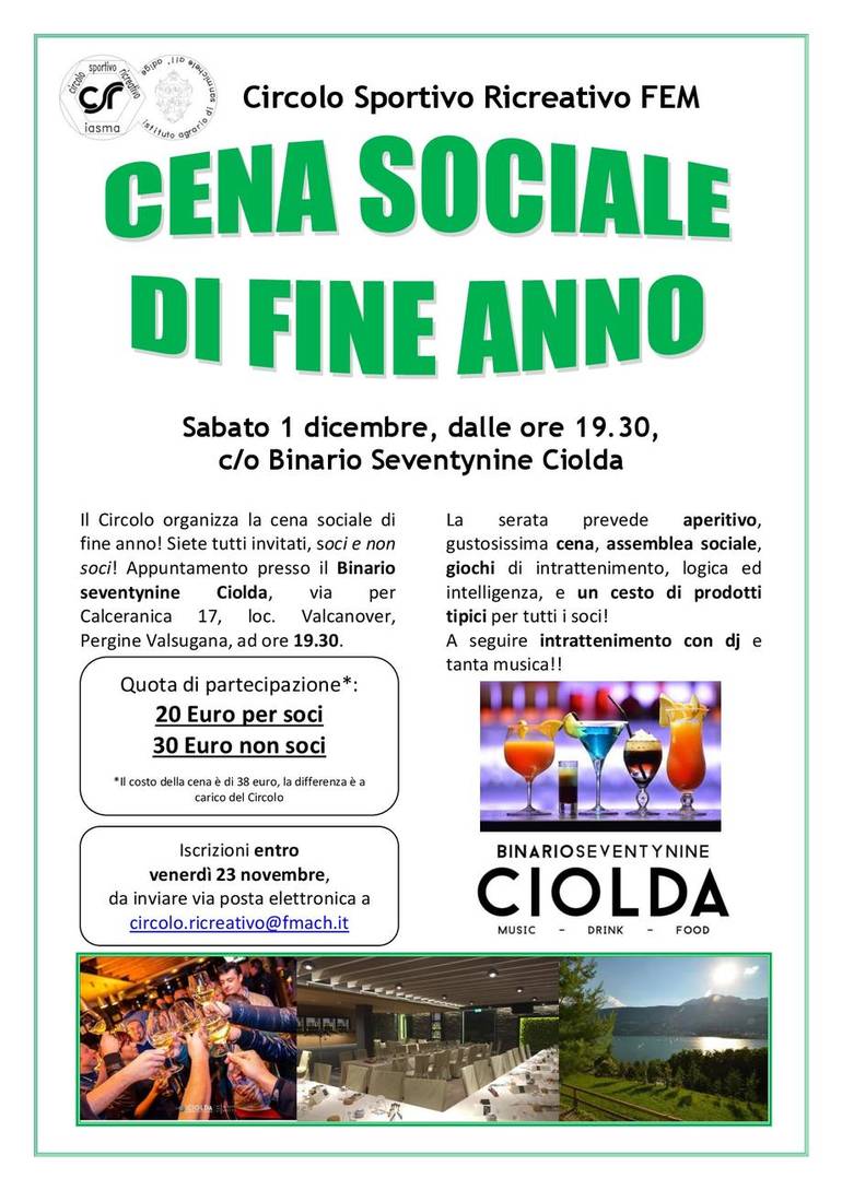 Cena sociale 2018