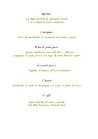 Menu Cena Sociale 21.11.2015