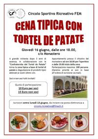 Cena tipica con tortel de patate