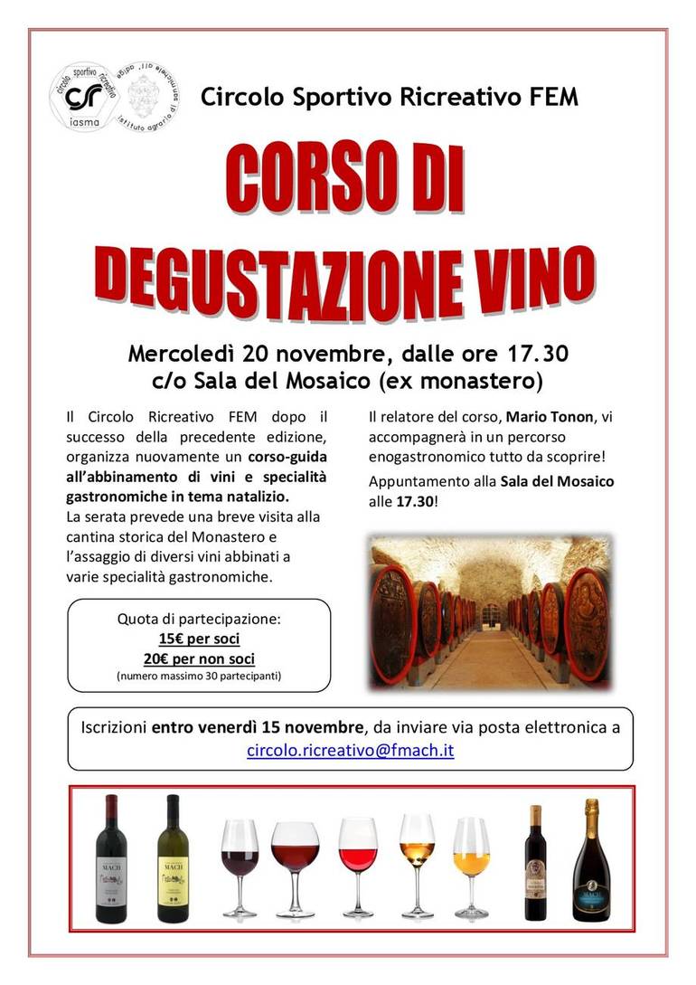 Corso di degustazione vino