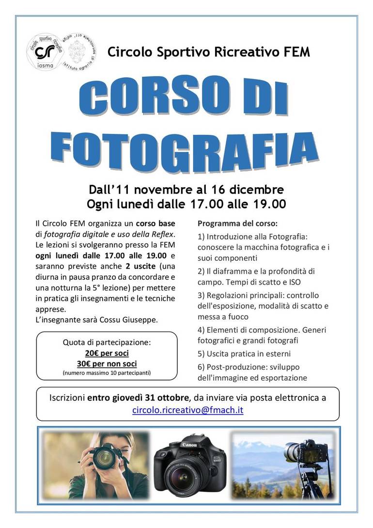 Corso di fotografia