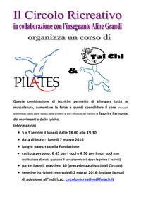 Corso di Pilates e Tai Chi - a partire da lunedì 7 marzo 2016