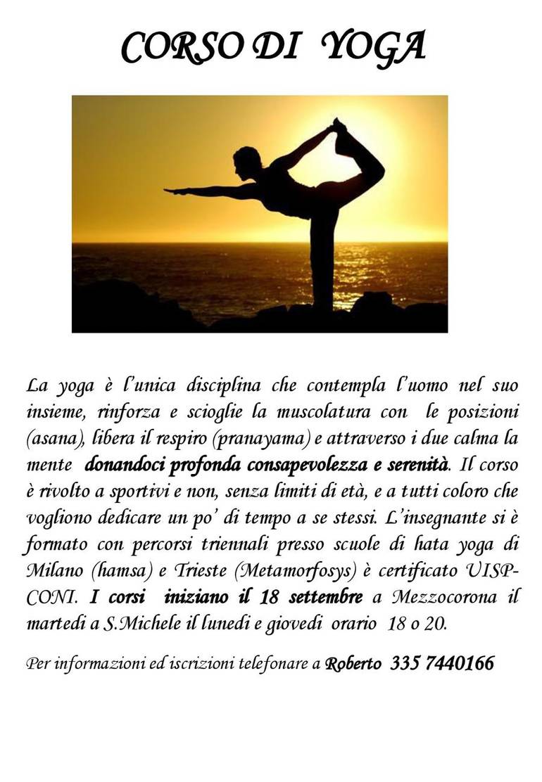 Corso di Yoga - Autunno 2017
