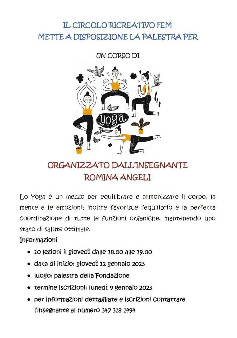Corso di Yoga - Primavera 2023