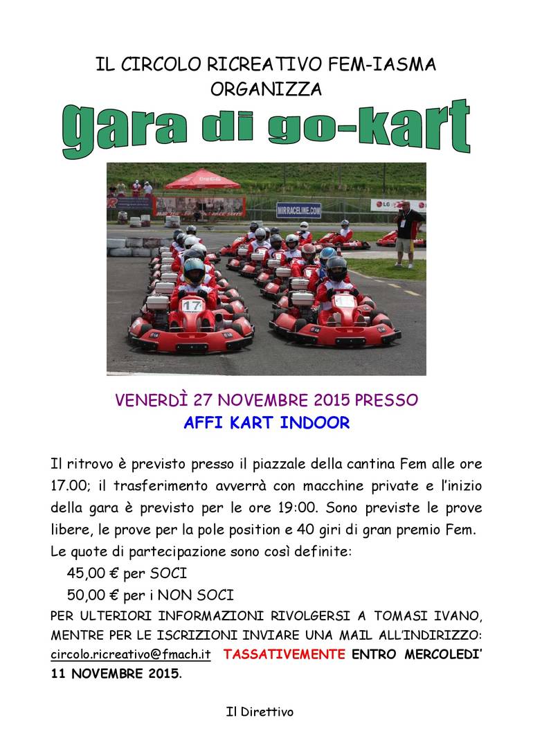 Gara di Go-Kart - 27 novembre 2015