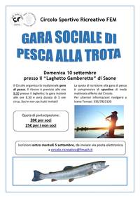 Gara sociale di pesca alla trota - domenica 10 settembre 2017